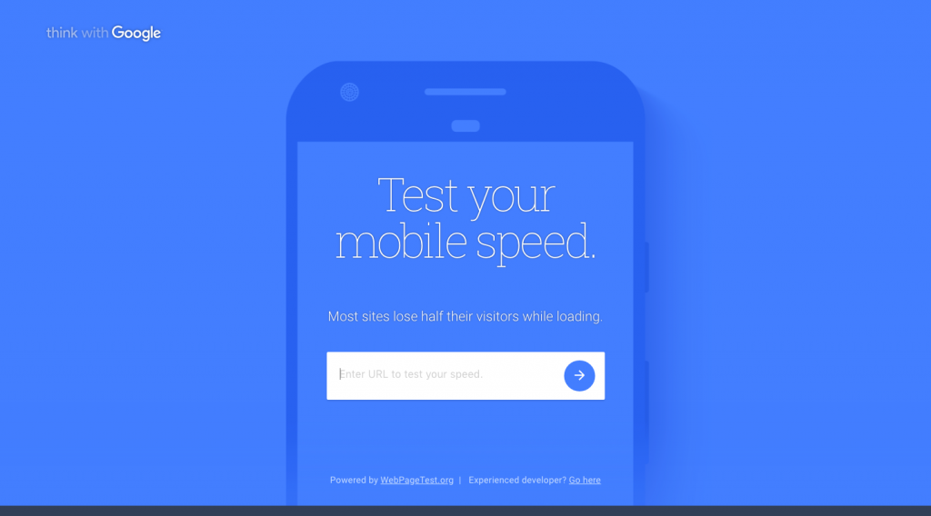 teste a velocidade do seu celular com o site de teste móvel do Google