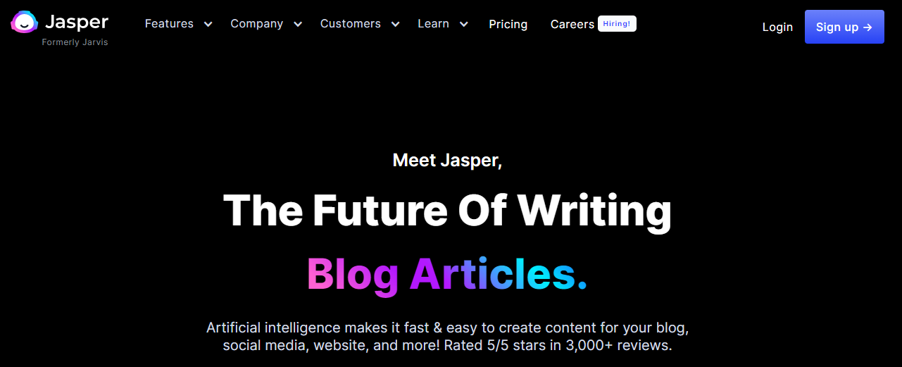 página inicial do jasper